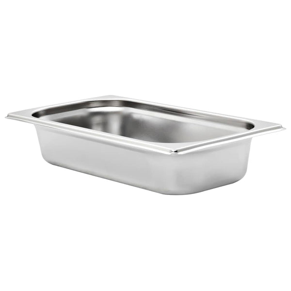 vidaXL Gastronorm Containers 8 pcs. GN 1/3 65 mm Stainless Steel