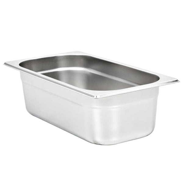 vidaXL Gastronorm Containers 8 pcs. GN 1/3 100 mm Stainless Steel