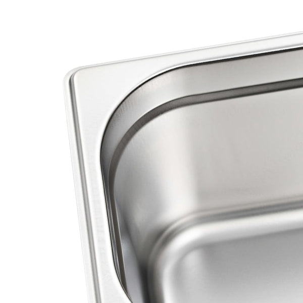 vidaXL Gastronorm Containers 4 pcs. GN 1/3 150 mm Stainless Steel