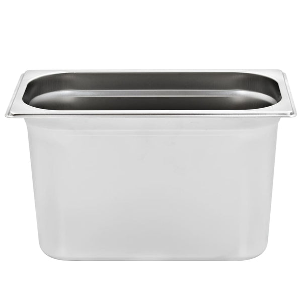 vidaXL Gastronorm Containers 4 pcs. GN 1/3 200 mm Stainless Steel