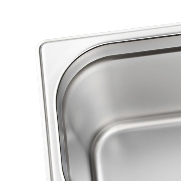 vidaXL Gastronorm Containers 4 pcs. GN 1/3 200 mm Stainless Steel