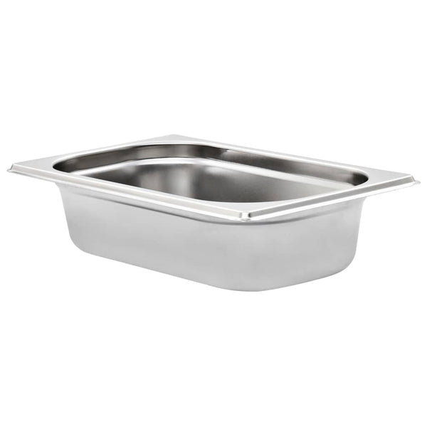 vidaXL Gastronorm Containers 8 pcs. GN 1/4 65 mm Stainless Steel