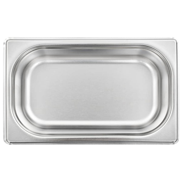 vidaXL Gastronorm Containers 8 pcs. GN 1/4 65 mm Stainless Steel