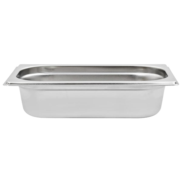 vidaXL Gastronorm Containers 8 pcs. GN 1/4 65 mm Stainless Steel