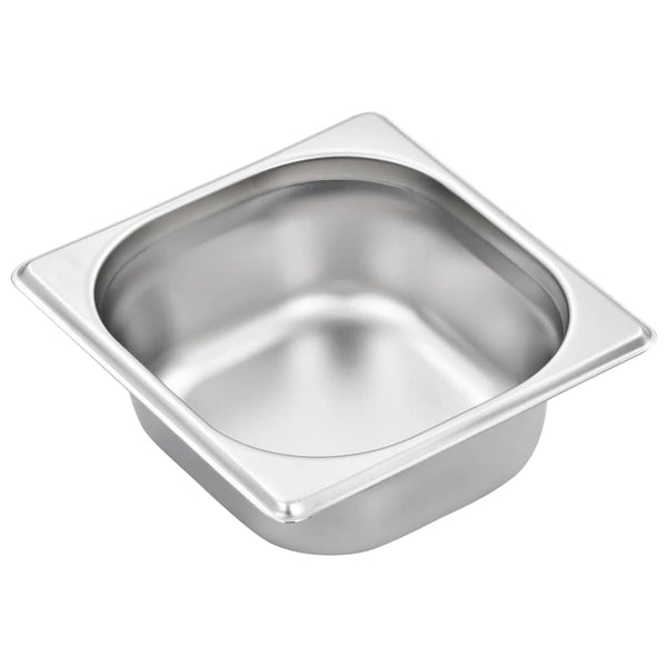 Gastronormbehälter GN 1/6 Edelstahl, 12er-Set