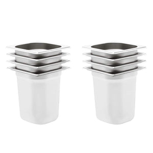 GN 1/6 Gastronormbehälter, 200mm, 8er Set