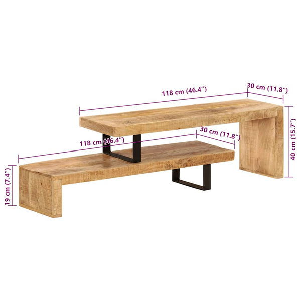 vidaXL TV Cabinet Solid Mango Wood