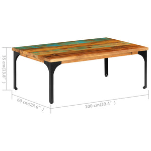 vidaXL Coffee Table 100x60x35 cm Solid Reclaimed Wood