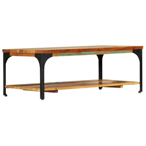 vidaXL Coffee Table with Storage 100x60x35 cm Solid Reclaimed Wood