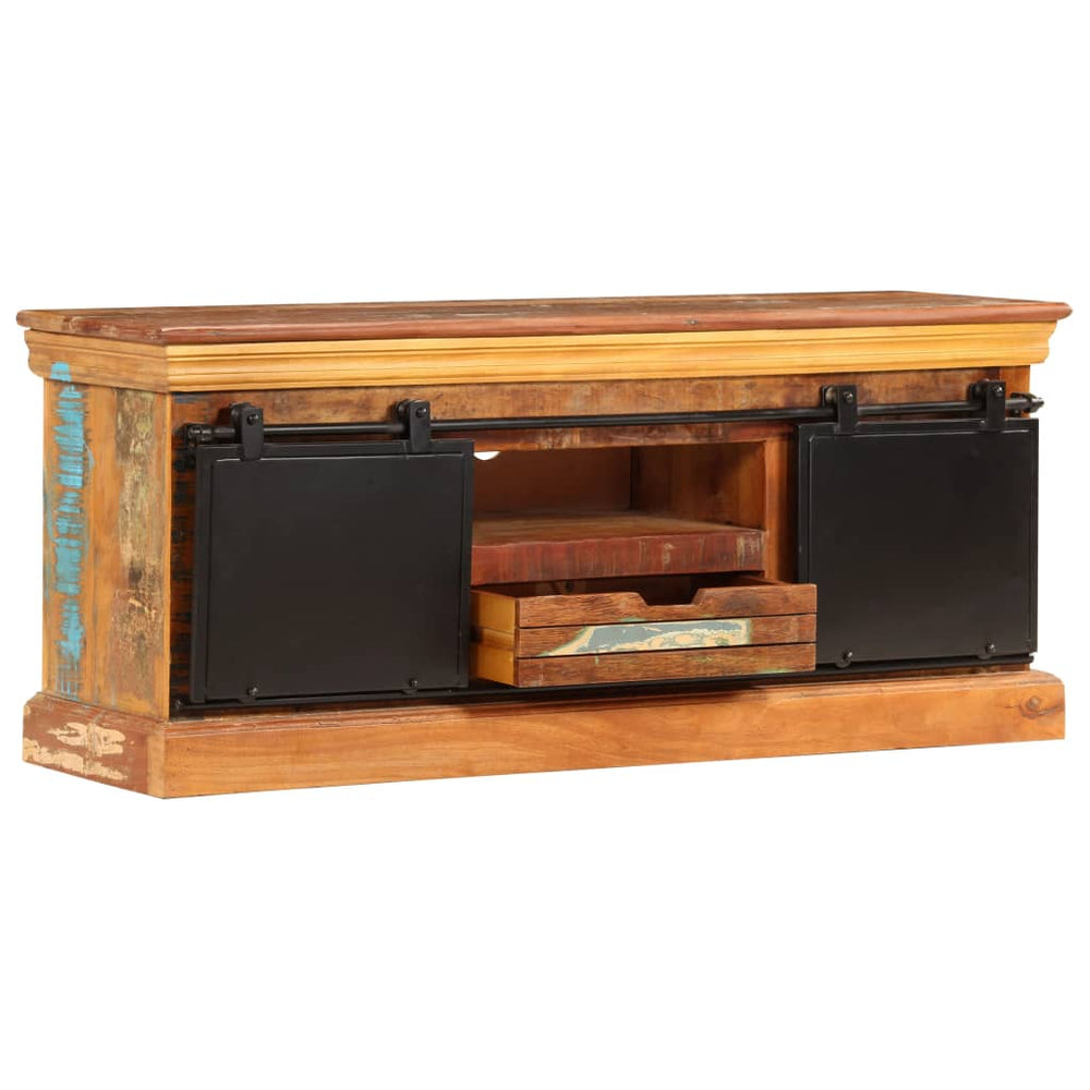 vidaXL TV Cabinet 110x30x45 cm Solid Reclaimed Wood