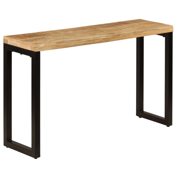 vidaXL Console Table 120x35x76 cm Steel and Solid Mango Wood