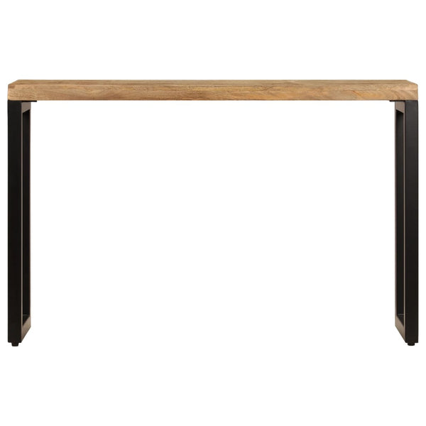 vidaXL Console Table 120x35x76 cm Steel and Solid Mango Wood