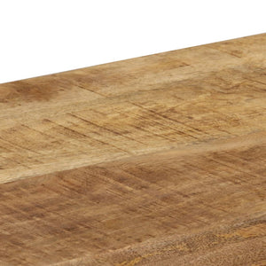 vidaXL Console Table 120x35x76 cm Steel and Solid Mango Wood