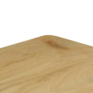 vidaXL Console Table 120x35x76 cm Steel and Solid Mango Wood