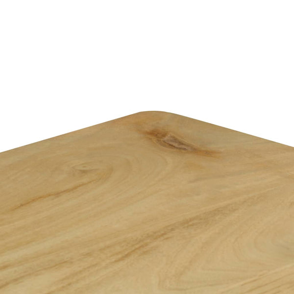 vidaXL Console Table 120x35x76 cm Steel and Solid Mango Wood