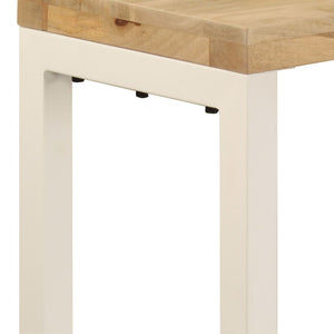 vidaXL Console Table 120x35x76 cm Steel and Solid Mango Wood
