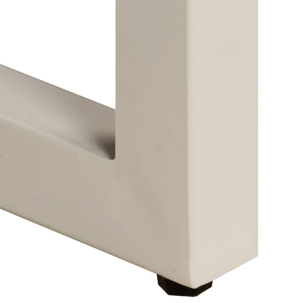 vidaXL Console Table 120x35x76 cm Steel and Solid Mango Wood