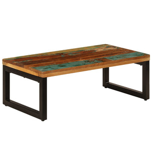 vidaXL Coffee Table 100x50x35 cm Reclaimed Wood and Steel