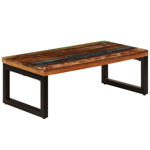 vidaXL Coffee Table 100x50x35 cm Reclaimed Wood and Steel