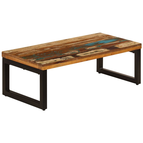 vidaXL Coffee Table 100x50x35 cm Reclaimed Wood and Steel