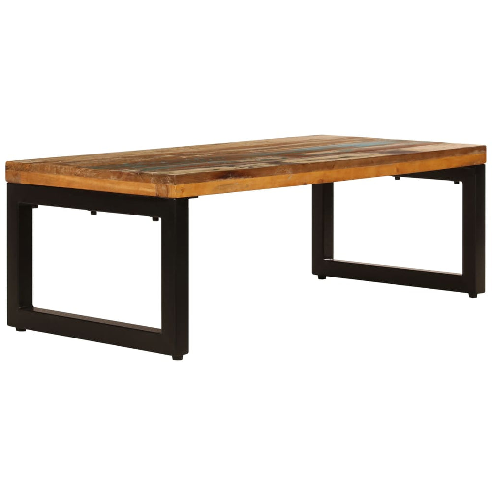 vidaXL Coffee Table 100x50x35 cm Reclaimed Wood and Steel