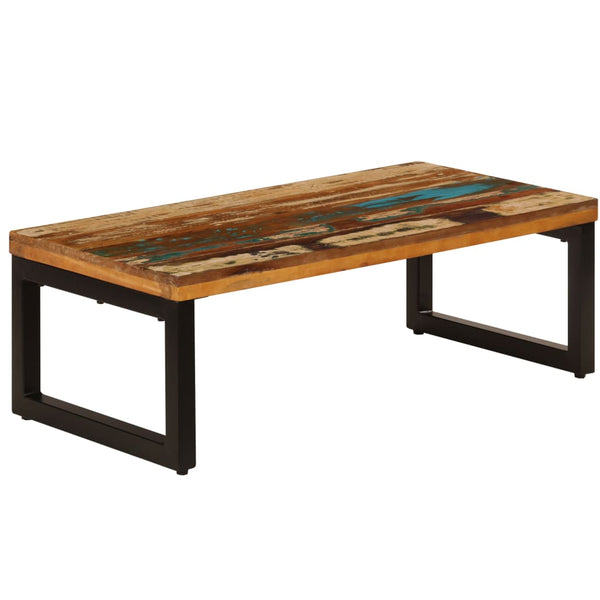 vidaXL Coffee Table 100x50x35 cm Reclaimed Wood and Steel