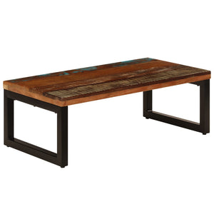 vidaXL Coffee Table 100x50x35 cm Reclaimed Wood and Steel