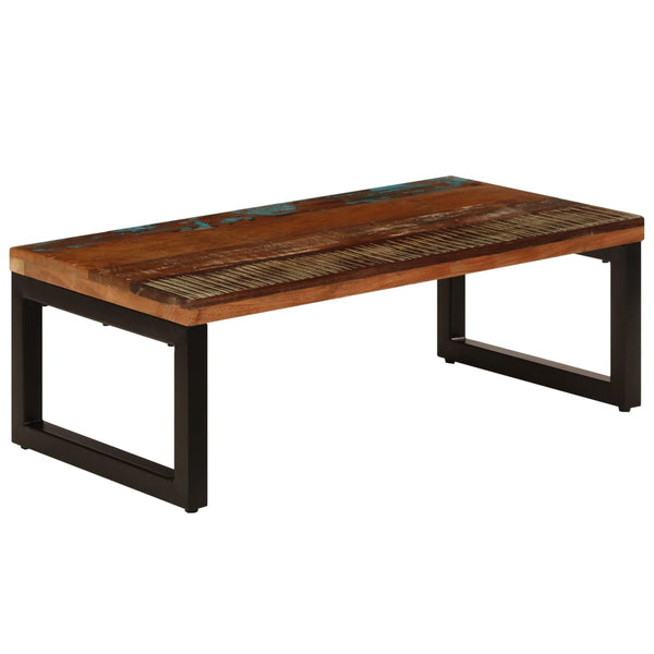 vidaXL Coffee Table 100x50x35 cm Reclaimed Wood and Steel