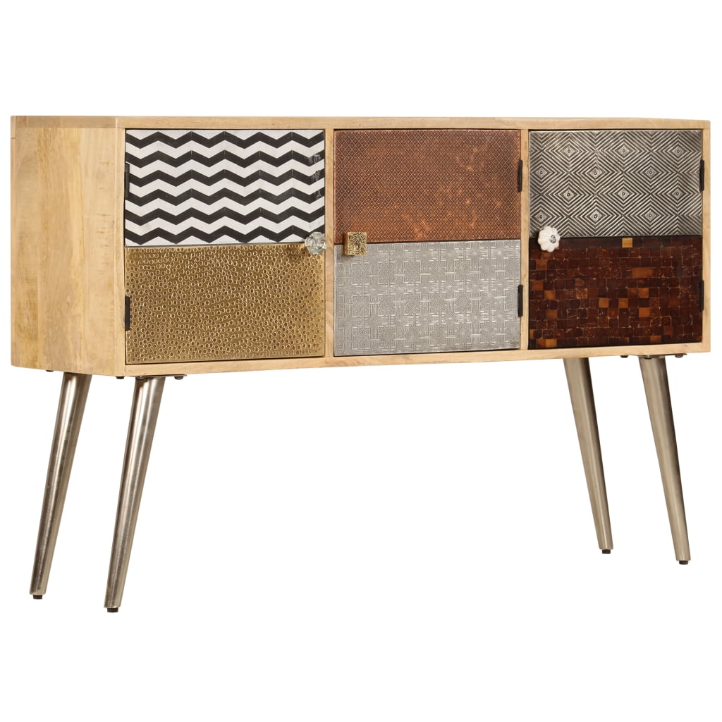 vidaXL Sideboard 120 x 30 x 75 cm Solid Mango Wood