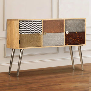 vidaXL Sideboard 120 x 30 x 75 cm Solid Mango Wood
