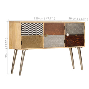 vidaXL Sideboard 120 x 30 x 75 cm Solid Mango Wood