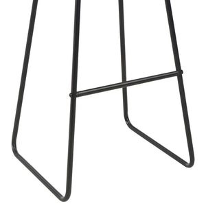 vidaXL Bar Stools 2 pcs Black Faux Leather