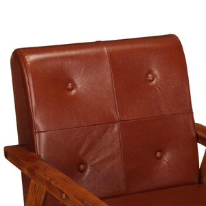 vidaXL Armchair Brown Genuine Leather
