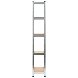 vidaXL 5-Tier Storage Shelves 3 pcs Silver Steel & Engineered Wood