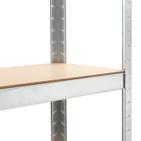 vidaXL 5-Tier Storage Shelves 3 pcs Silver Steel & Engineered Wood