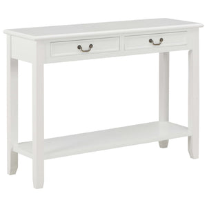 vidaXL Console Table White 110 x 35 x 80 cm Wood