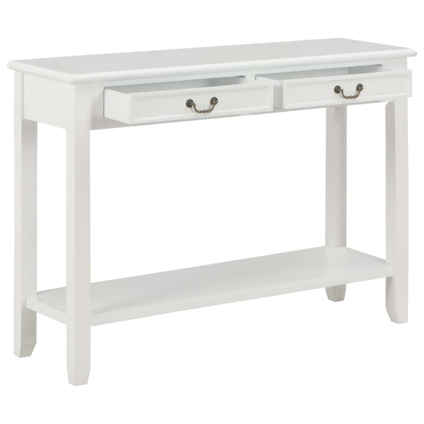 vidaXL Console Table White 110 x 35 x 80 cm Wood