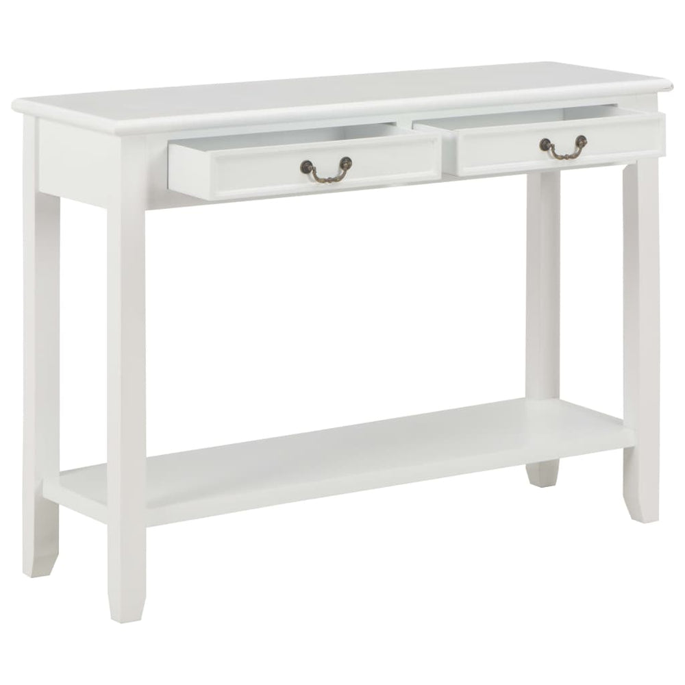 vidaXL Console Table White 110 x 35 x 80 cm Wood