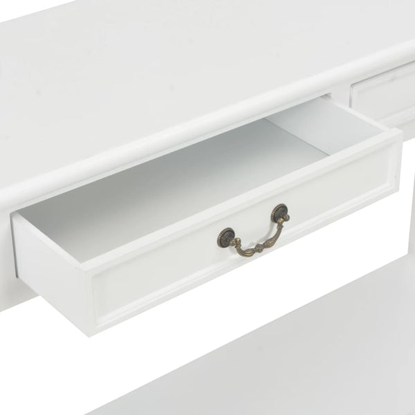 vidaXL Console Table White 110 x 35 x 80 cm Wood