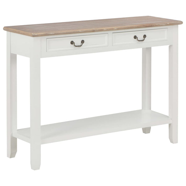 vidaXL Console Table White 110 x 35 x 80 cm Wood