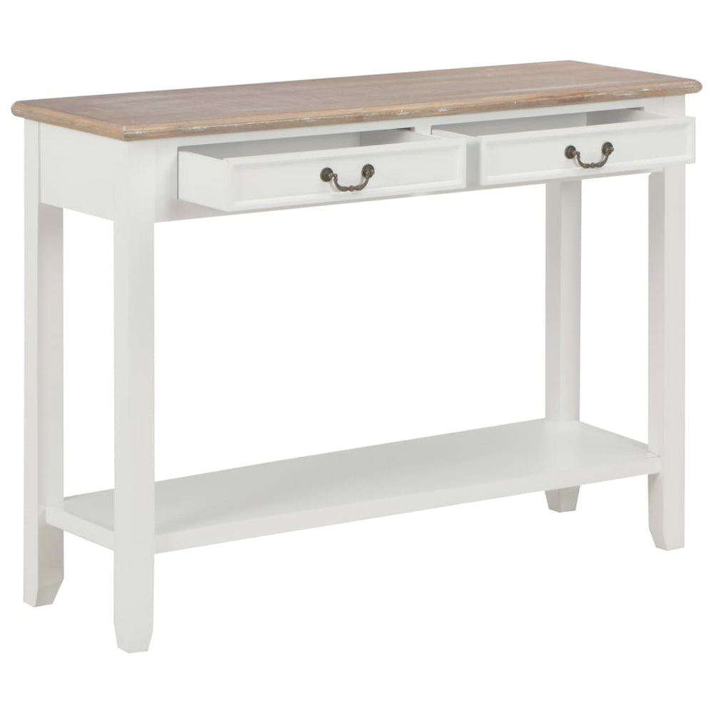 vidaXL Console Table White 110 x 35 x 80 cm Wood