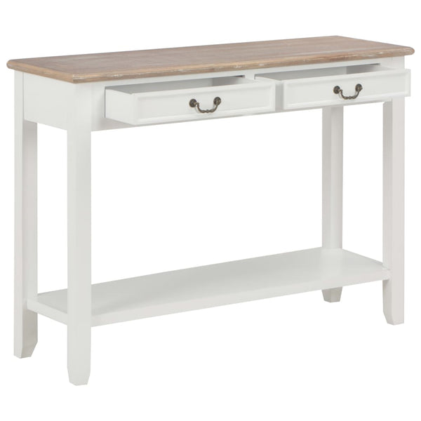 vidaXL Console Table White 110 x 35 x 80 cm Wood