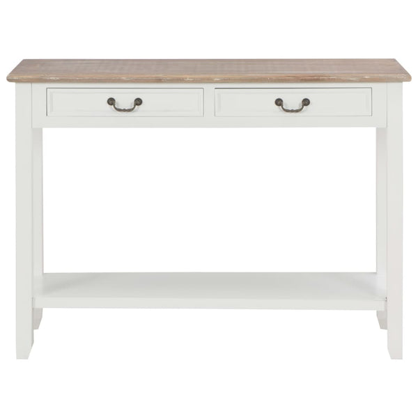vidaXL Console Table White 110 x 35 x 80 cm Wood