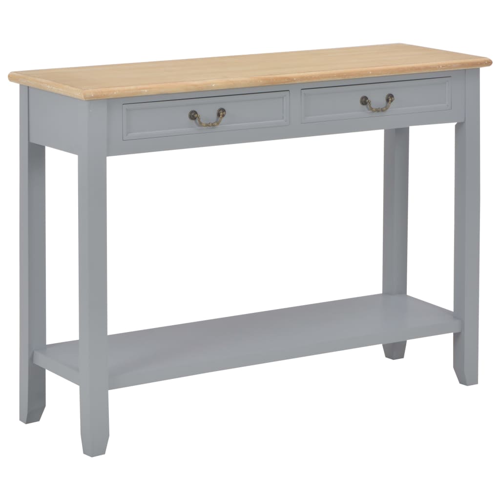 vidaXL Console Table Grey 110 x 35 x 80 cm Wood