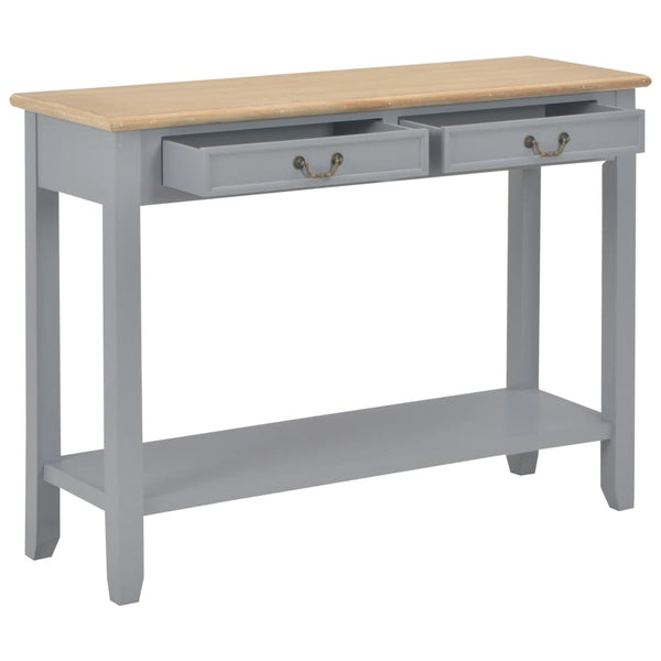vidaXL Console Table Grey 110 x 35 x 80 cm Wood