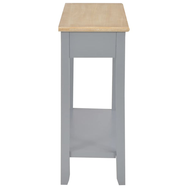 vidaXL Console Table Grey 110 x 35 x 80 cm Wood