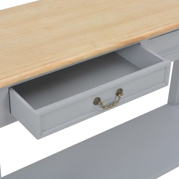 vidaXL Console Table Grey 110 x 35 x 80 cm Wood