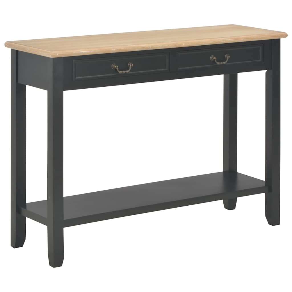 vidaXL Console Table Black 110 x 35 x 80 cm Wood