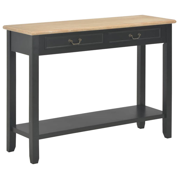 vidaXL Console Table Black 110 x 35 x 80 cm Wood