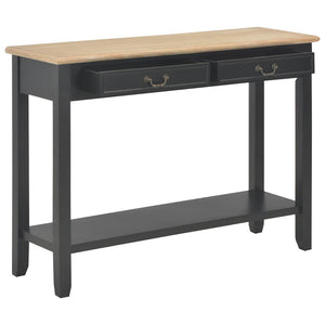 vidaXL Console Table Black 110 x 35 x 80 cm Wood